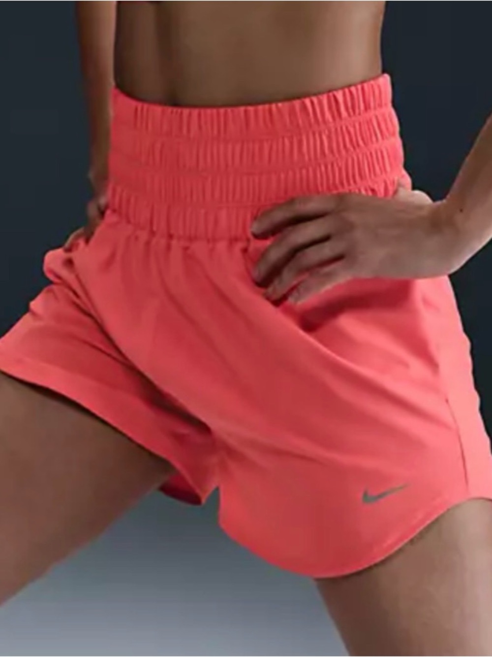 Nike Dri-FIT Hot Pink Smocked Waist Running Shorts M